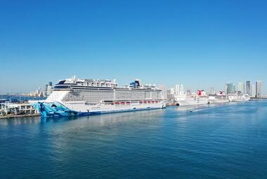 Cruise ships in Miami
