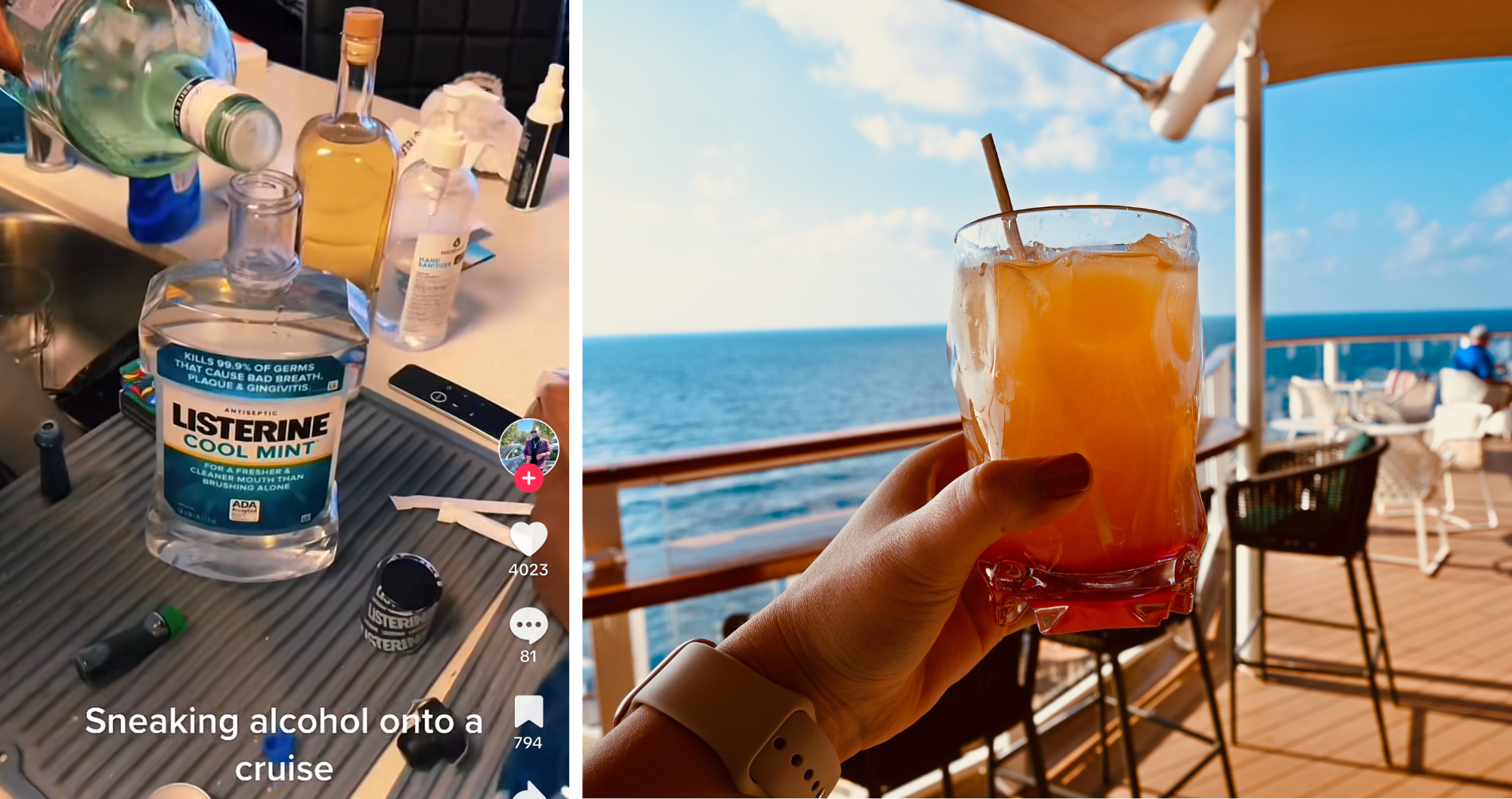 Customer Shows Hack For Sneaking Alcohol Onto Cruise