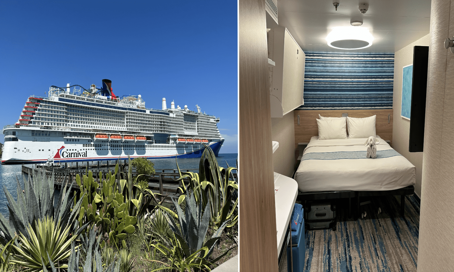 I stayed in a windowless cabin onboard Carnival Celebration that