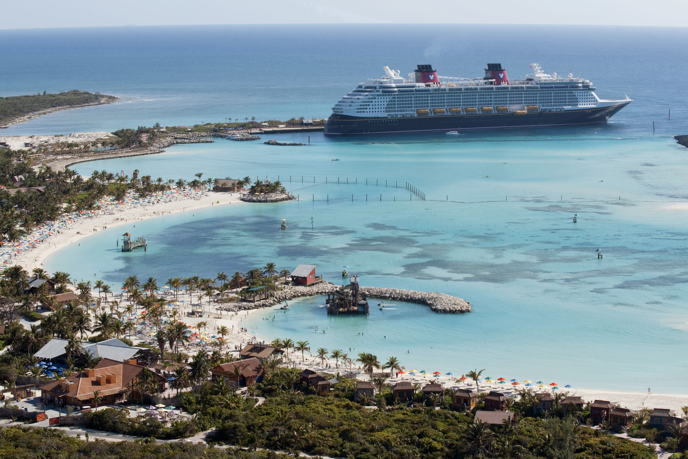 Disney ship at Castaway Cay