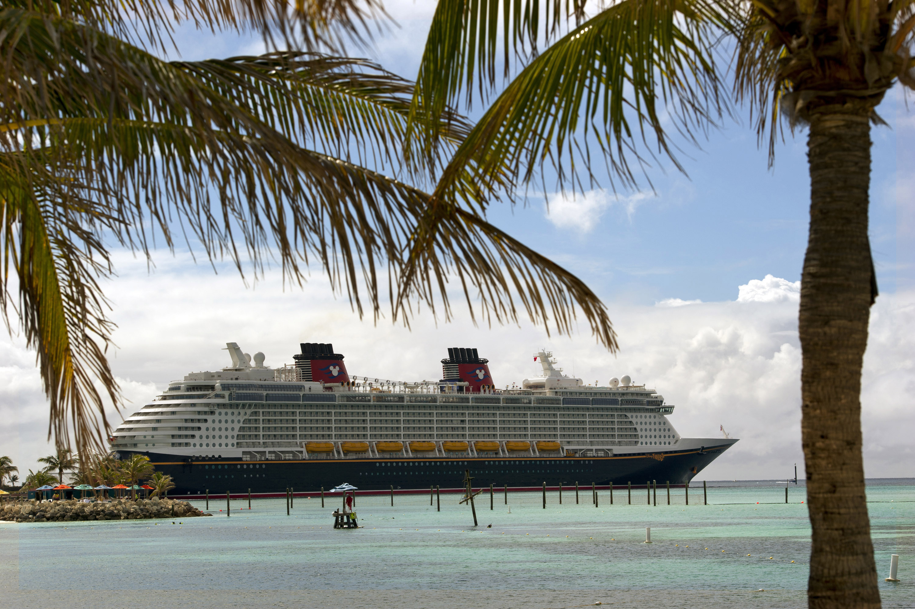 DCL ship at Castaway Cay