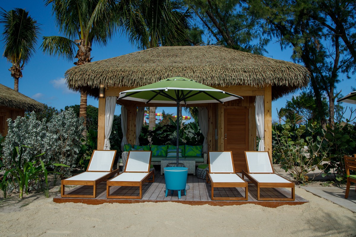 Beach cabana at Coco Beach Club