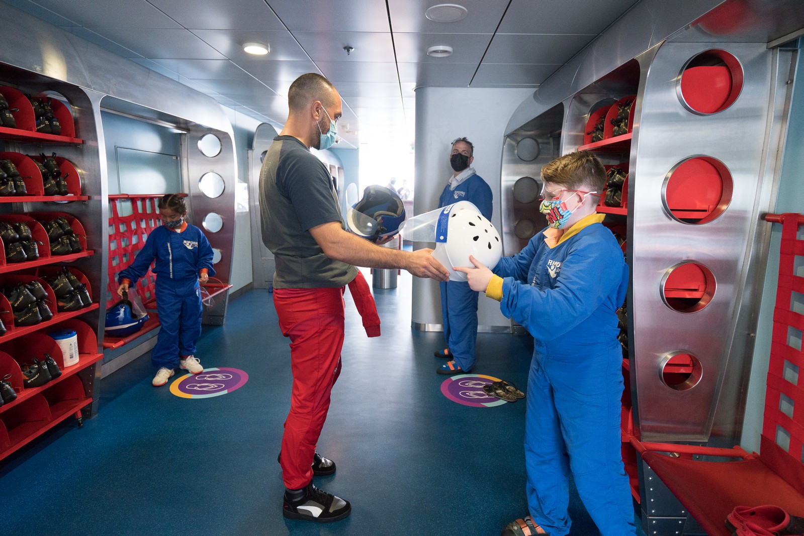 Guests with masks on Quantum of the Seas