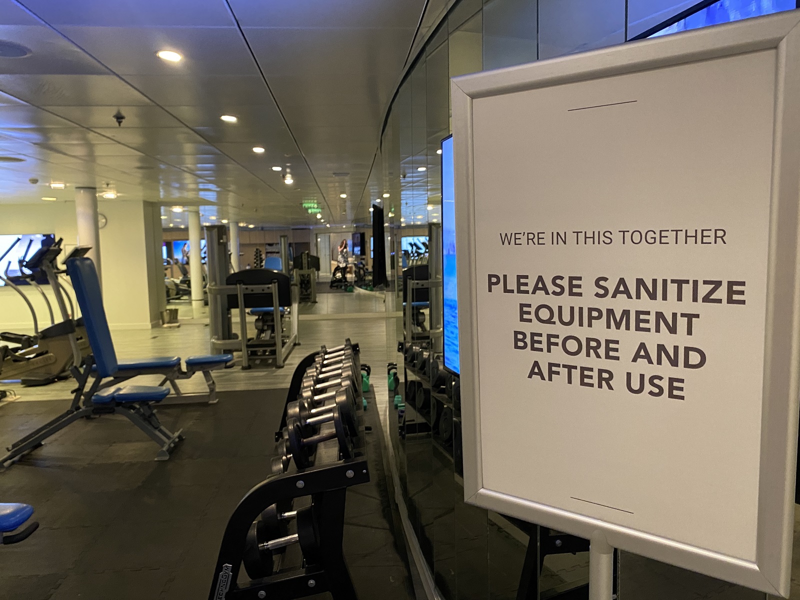 Celebrity Millennium fitness center signage