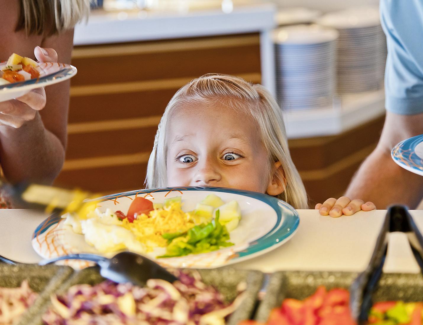 Girl at buffet