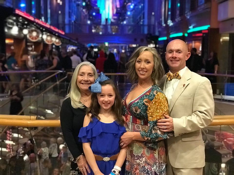 Adam Hall took this photo of his family on the Royal Promenade of Liberty of the Seas.