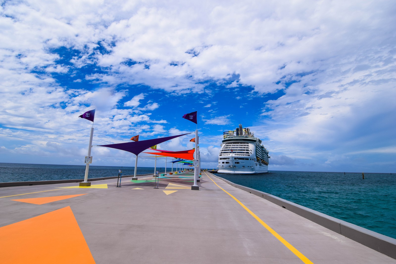 Mariner of the Seas docked at CocoCay