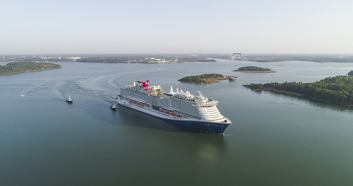 Carnival Mardi Gras during sea trials