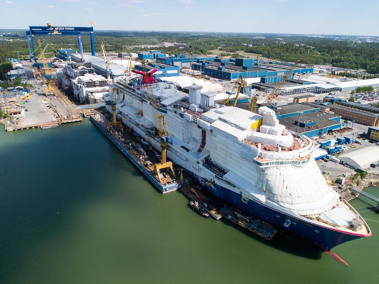 Mardi Gras Construction Progressing at Finland’s Meyer Turku Shipyard