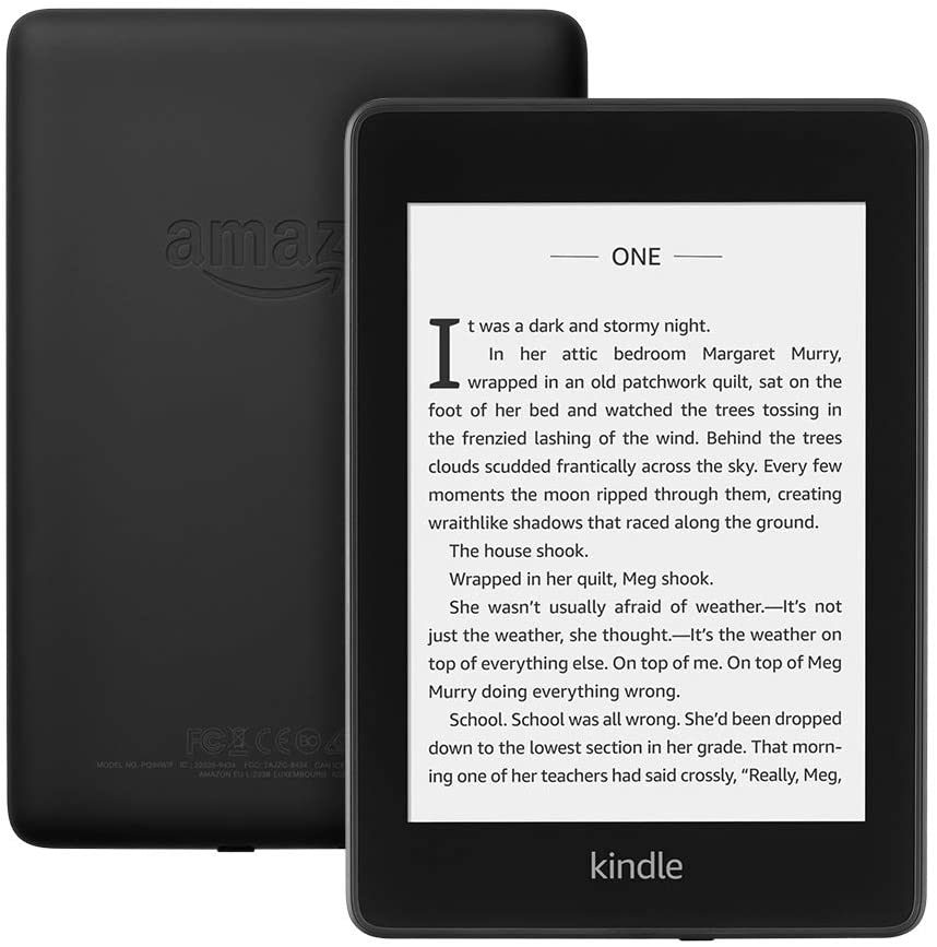 Cruise gear for Prime Day - Kindle Paperwhite e-reader showing page of book