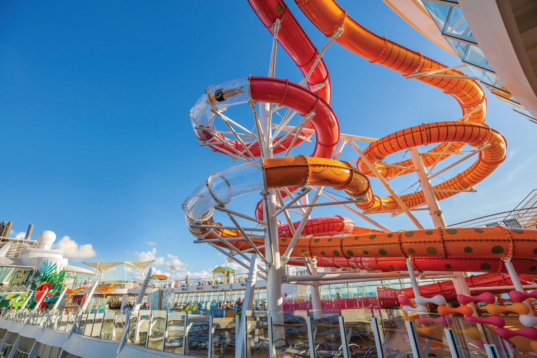 Perfect Storm racing waterslides on a Royal Caribbean ship (source: Royal Caribbean)