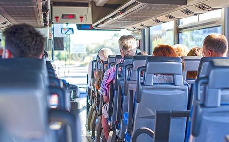 Inside of bus