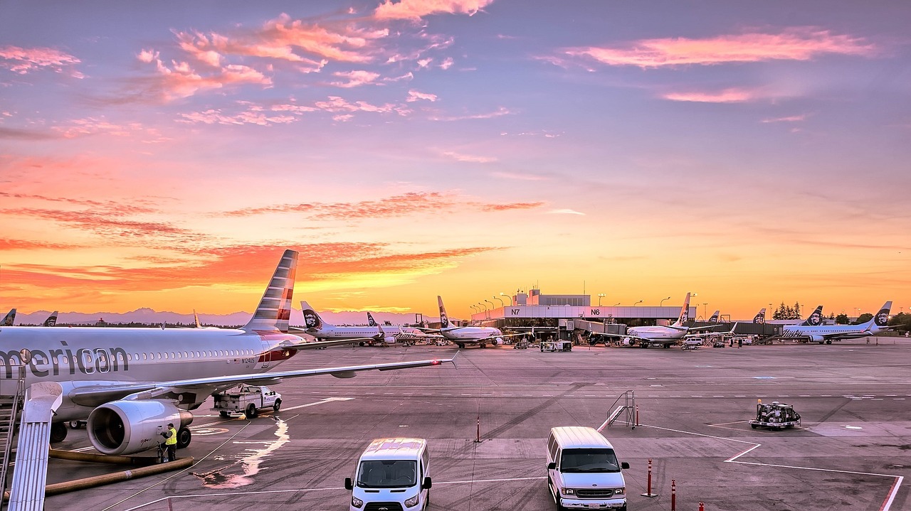 Airport with planes