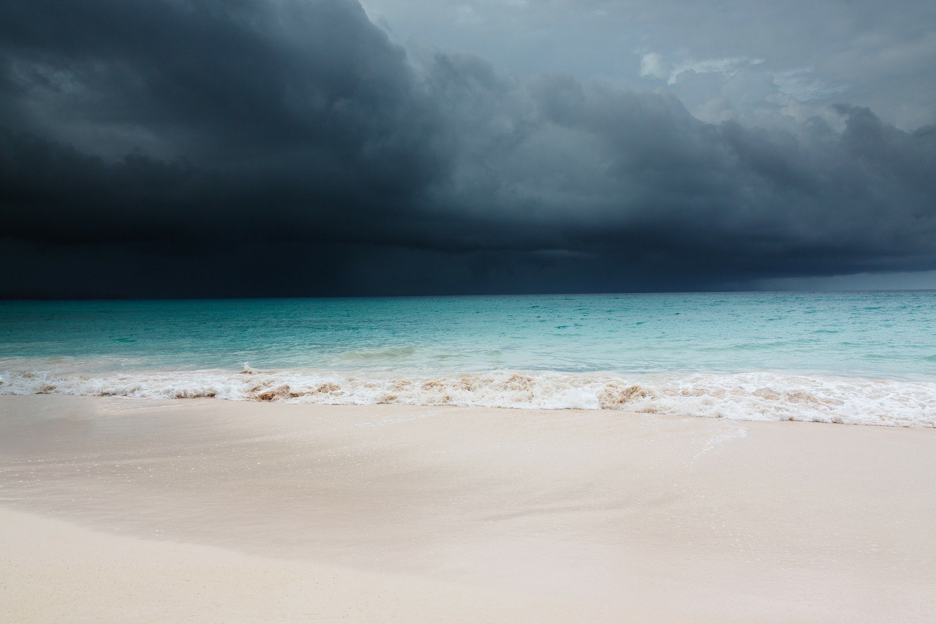 Storm on horizon at beach