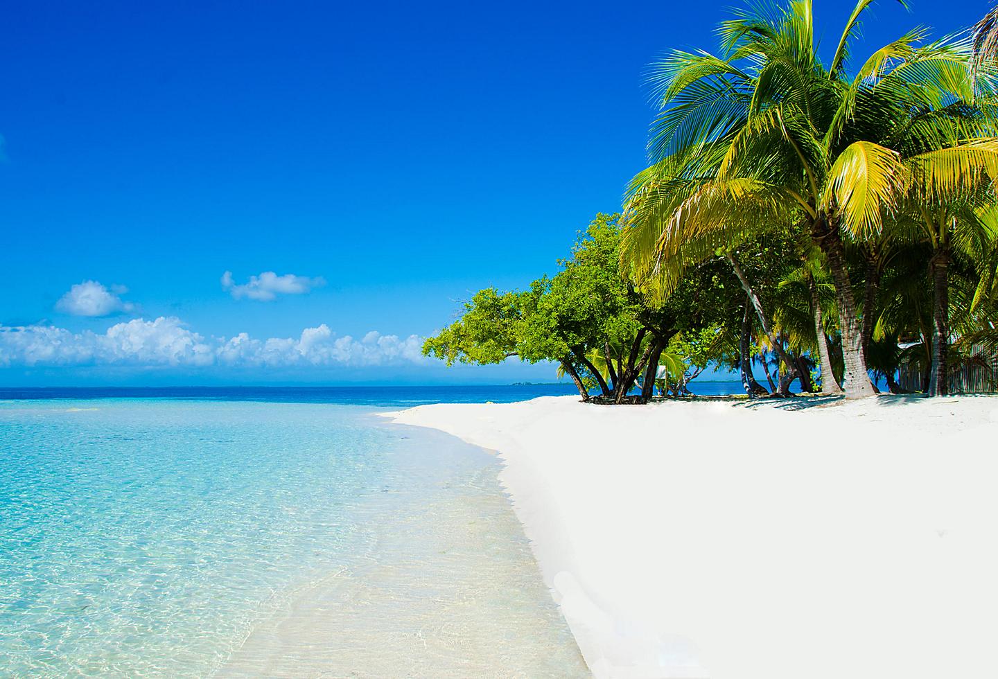 White sand beach in Belize