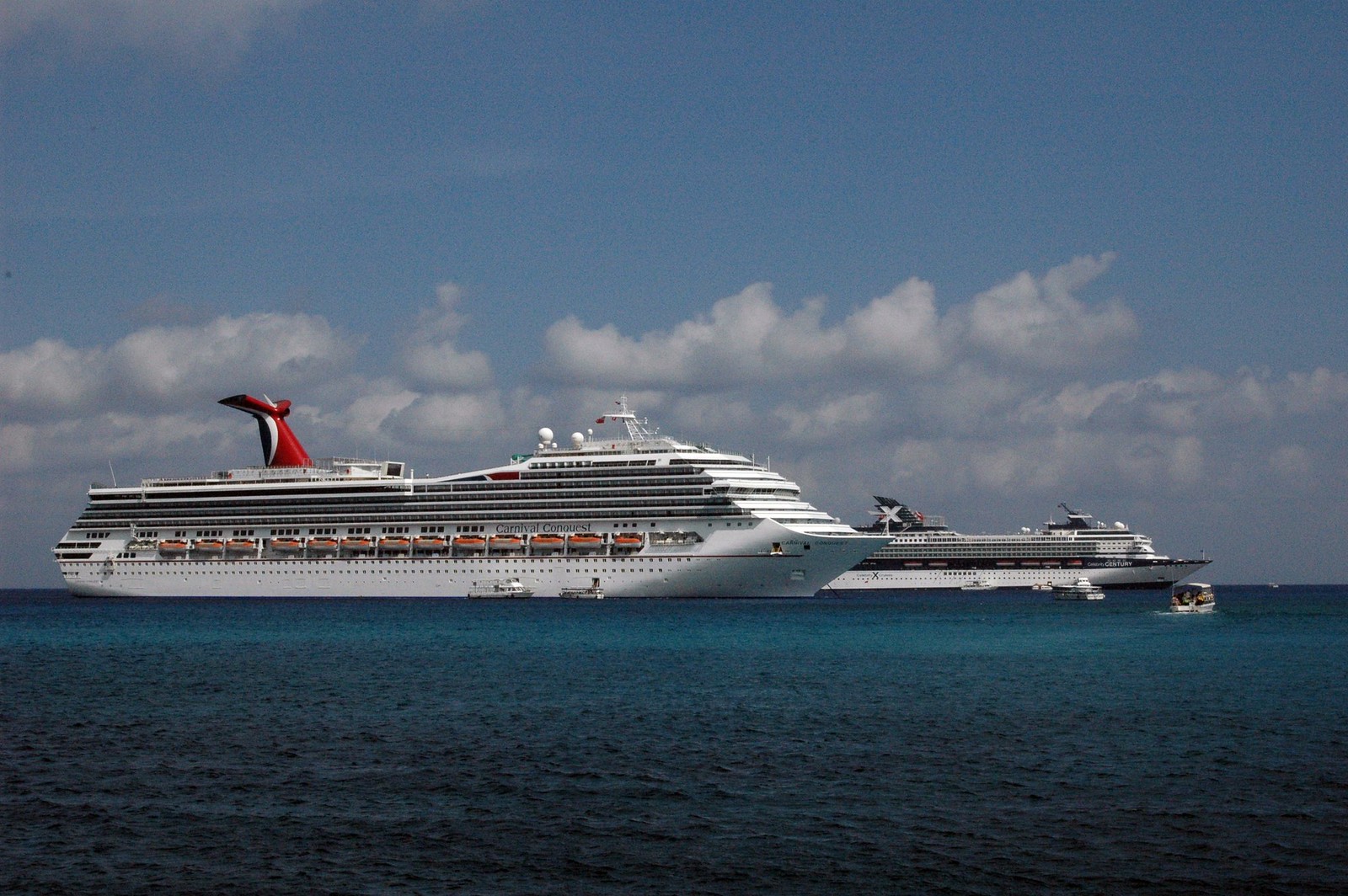 Carnival and Celebrity ships docked