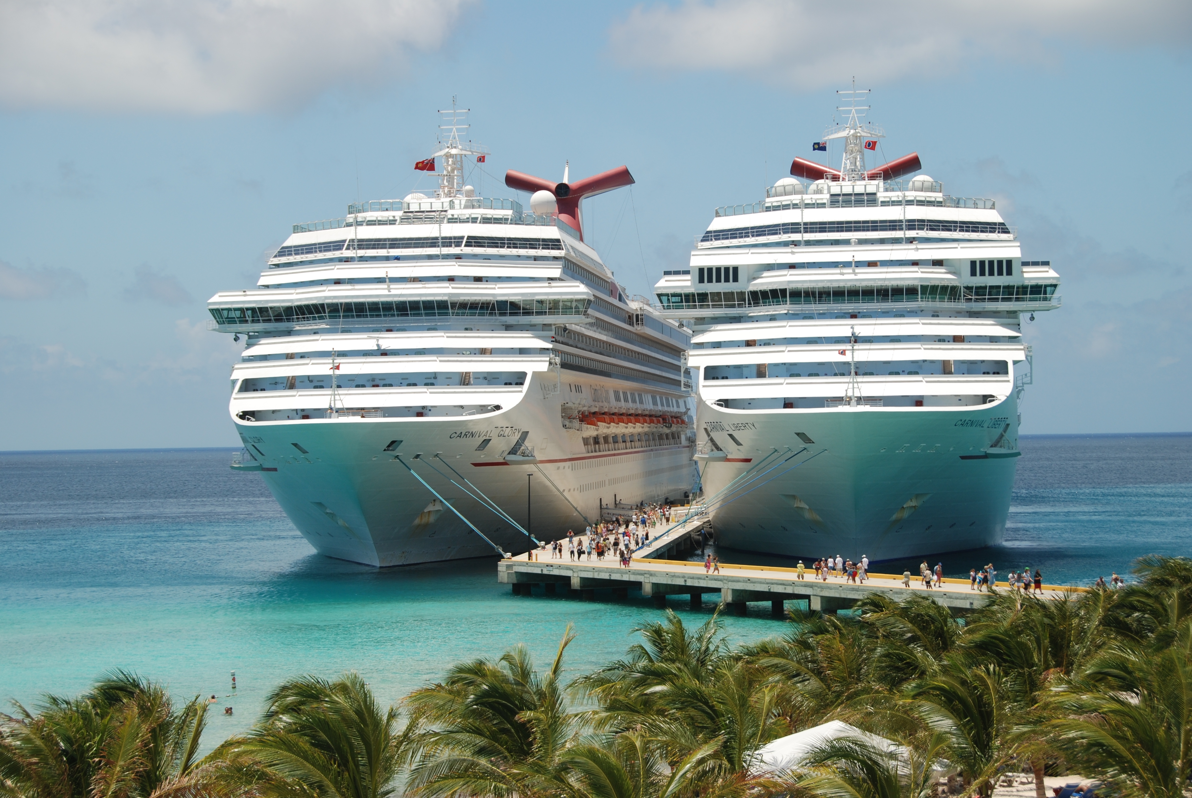 Carnival ships in Cozumel