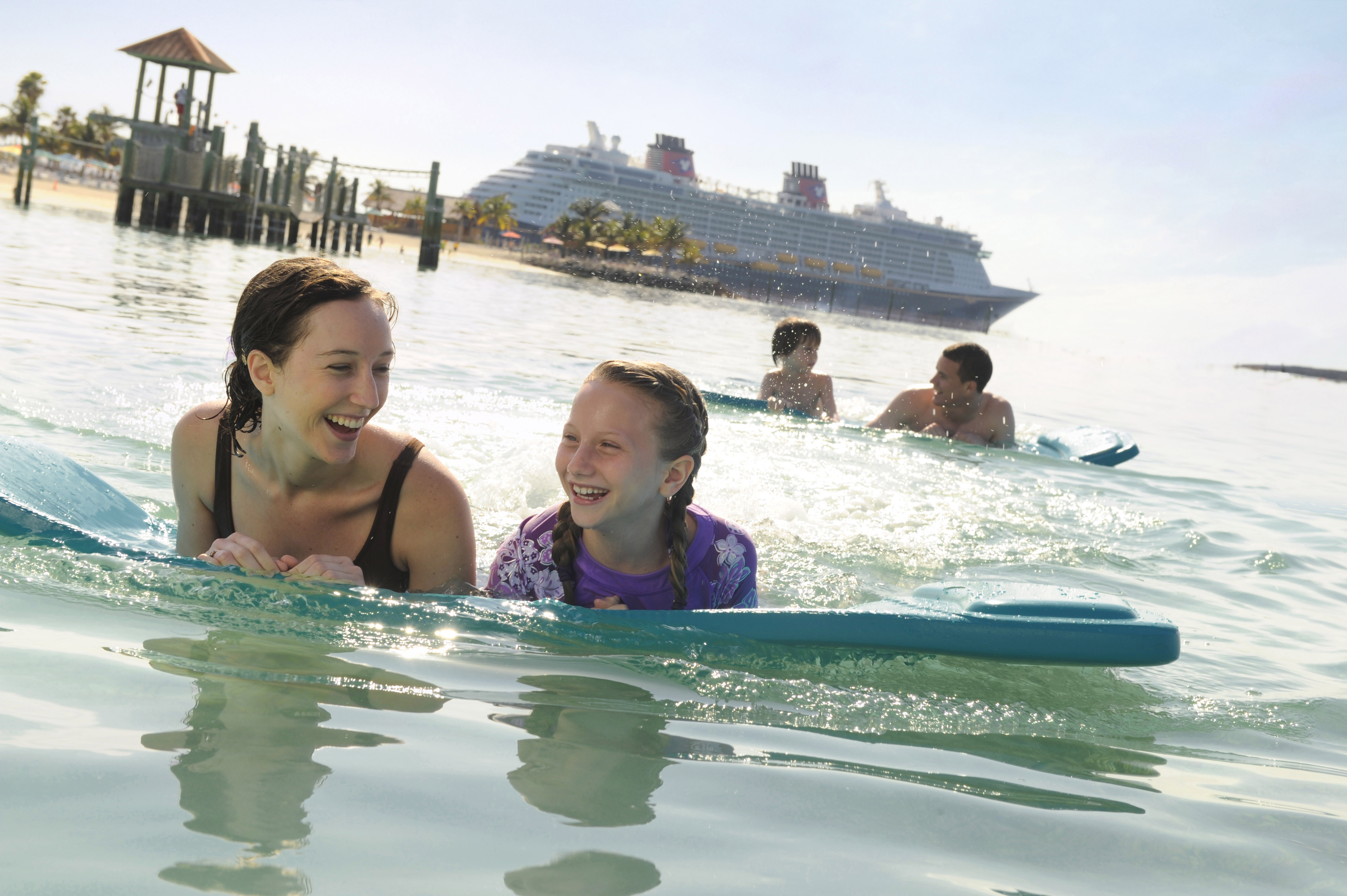 Castaway Cay floats in the water