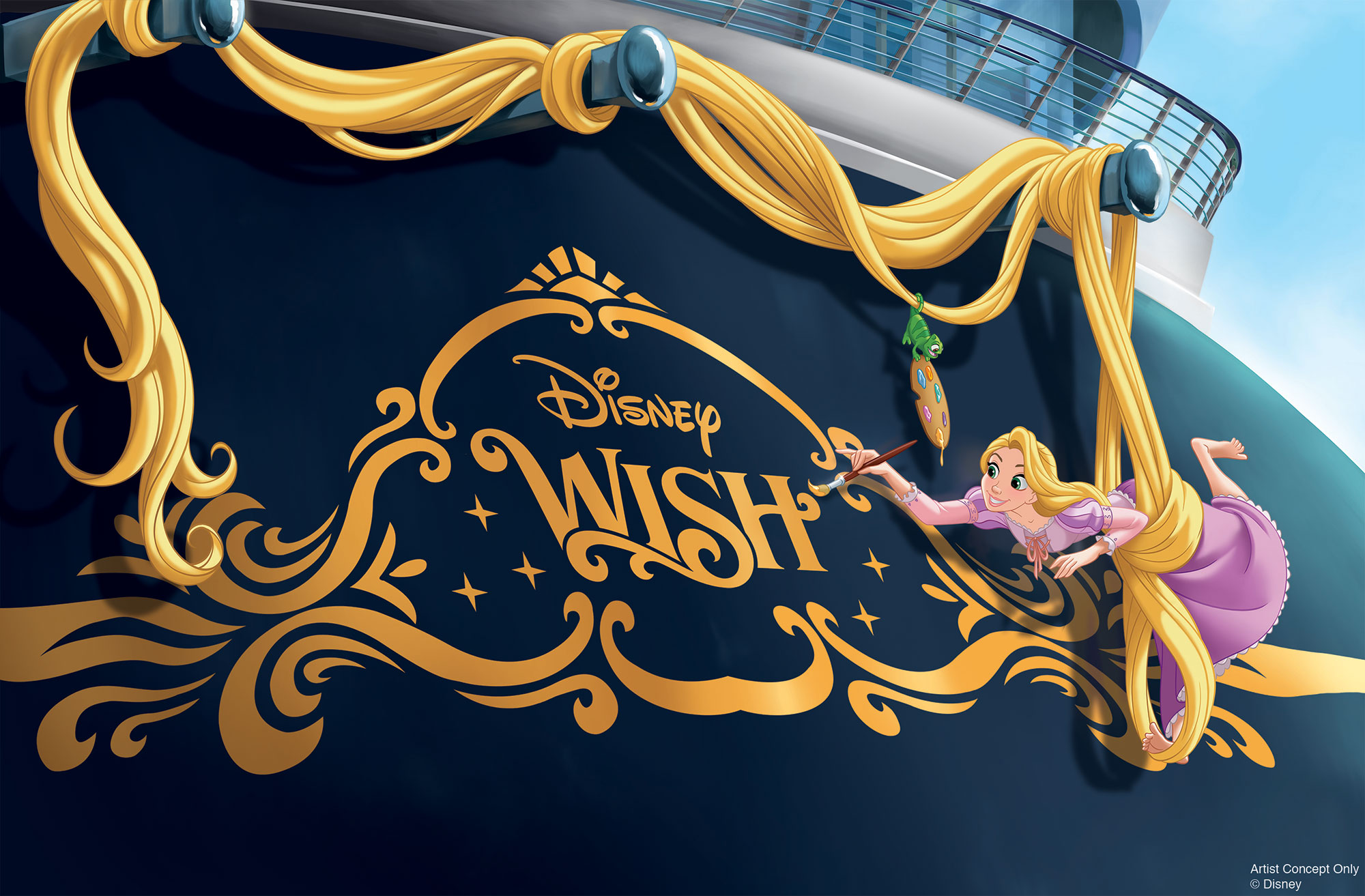 Disney Wish cruise ship concept art. Photo by Disney