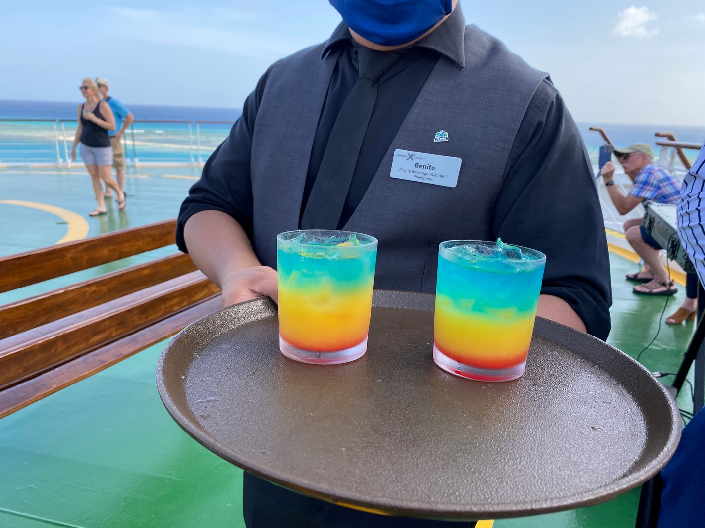 Rainbow cocktails
