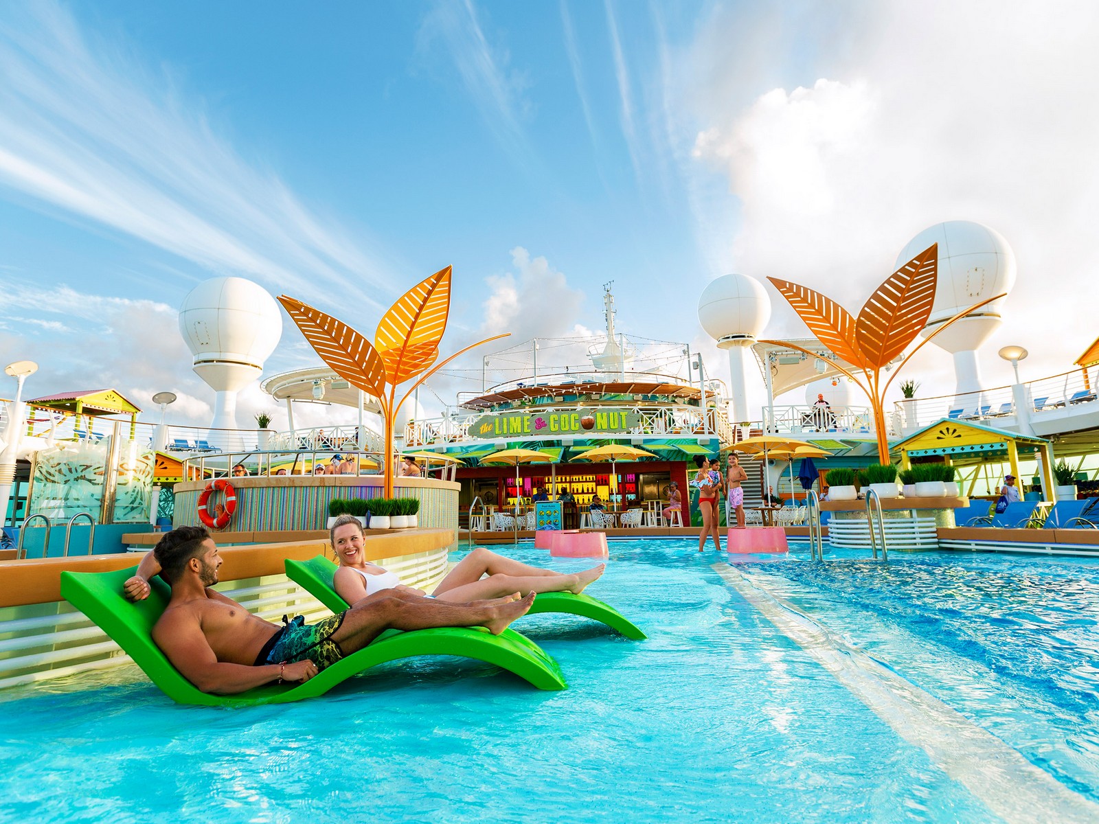 Lime and Coconut pool deck