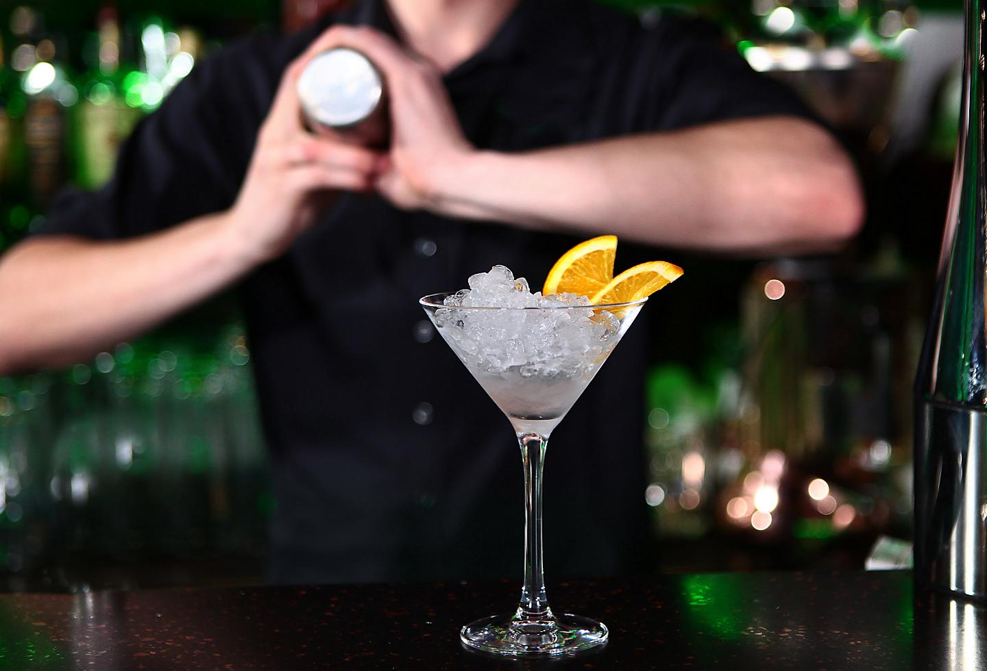 Bartender making a drink