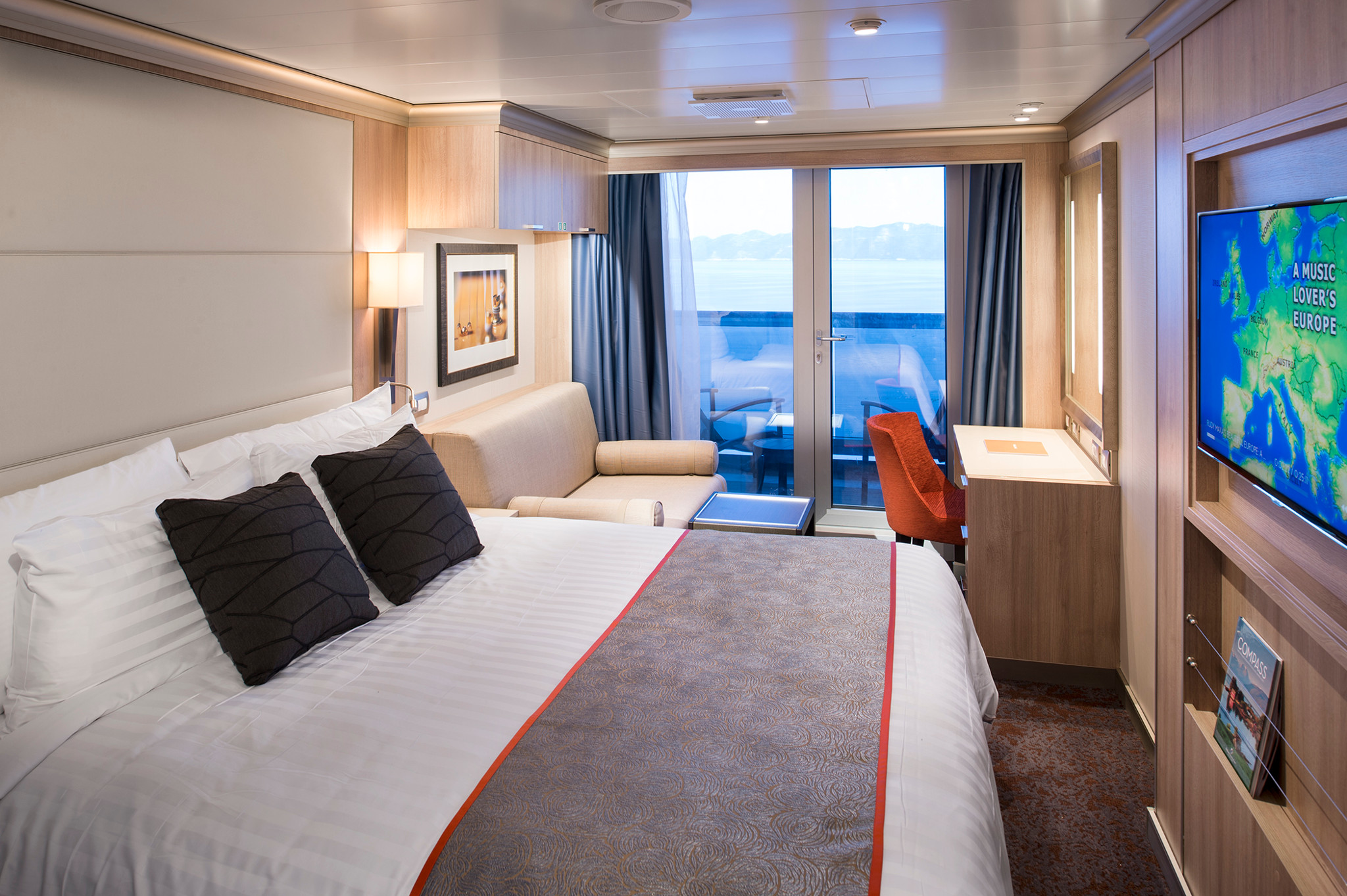 Balcony cabin on Holland America's Nieuw Statendam (source: Holland America Line)