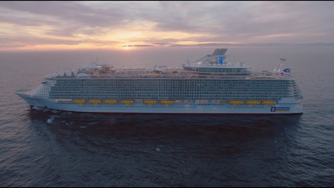 Oasis of the Seas aerial from the side