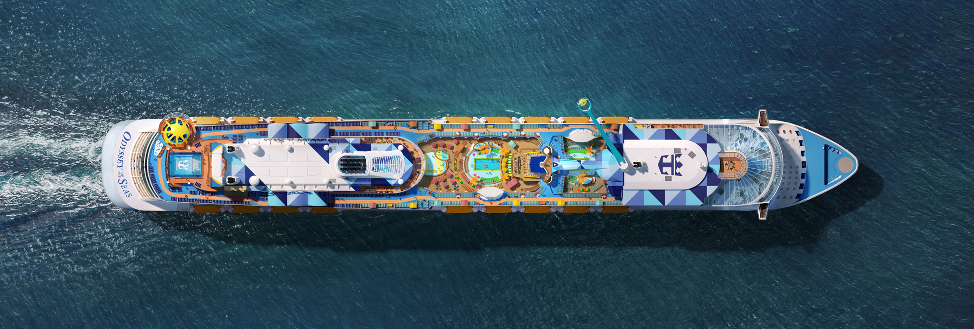 Overhead view of Odyssey of the Seas