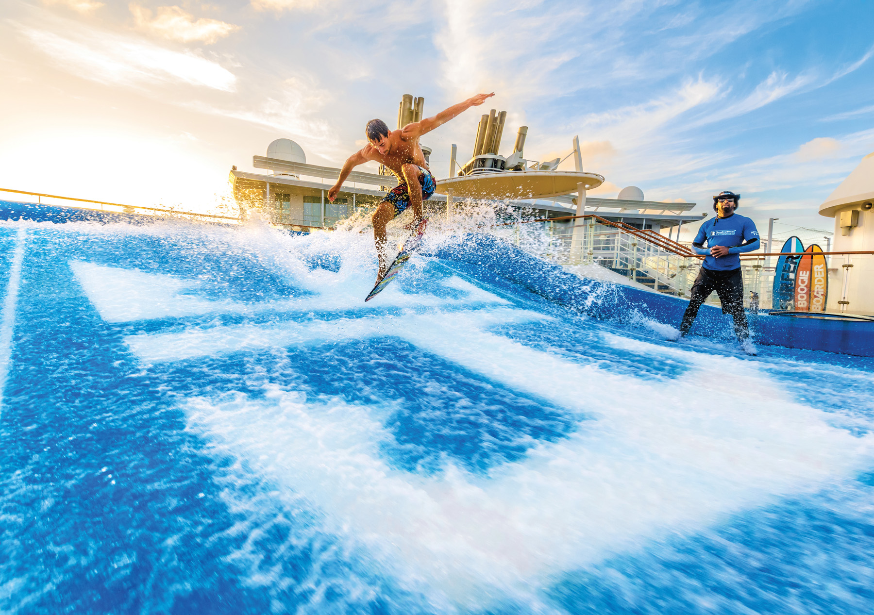 Royal Caribbean's FlowRider surf simulator (source: Royal Caribbean)