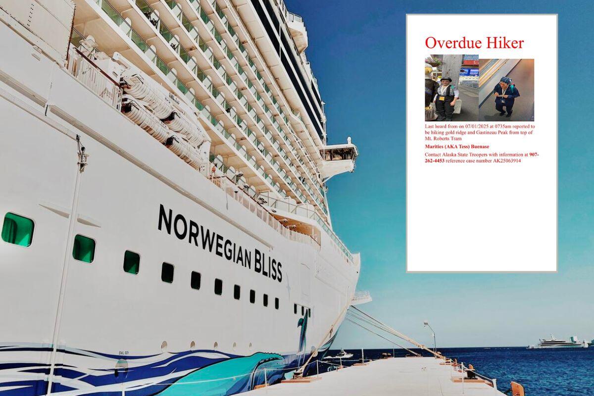 Search underway after cruise passenger disappears while hiking in Alaska