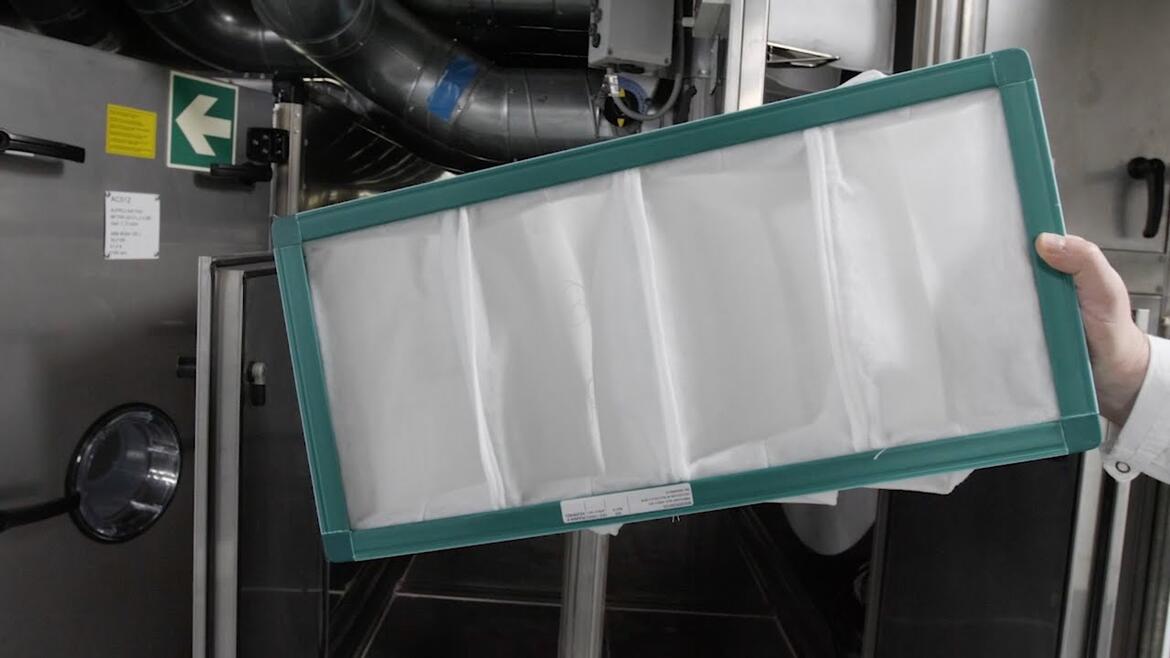 Air filter on a cruise ship