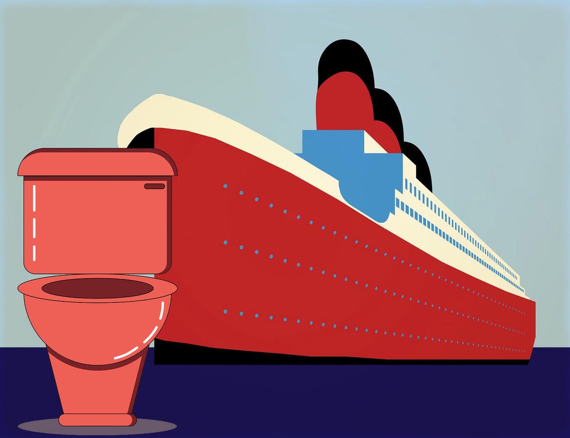 Cruise ship illustration