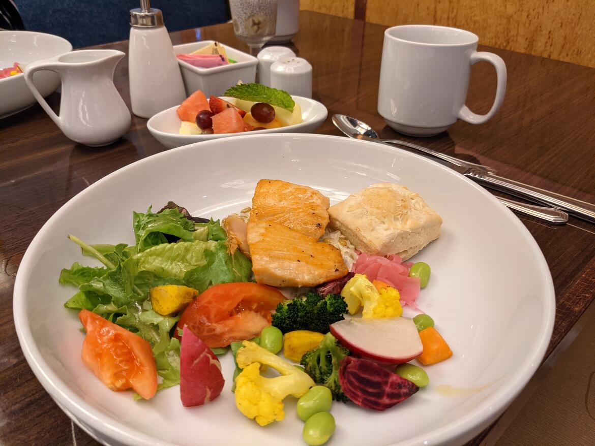 Sea day brunch Carnival Pride salmon salad
