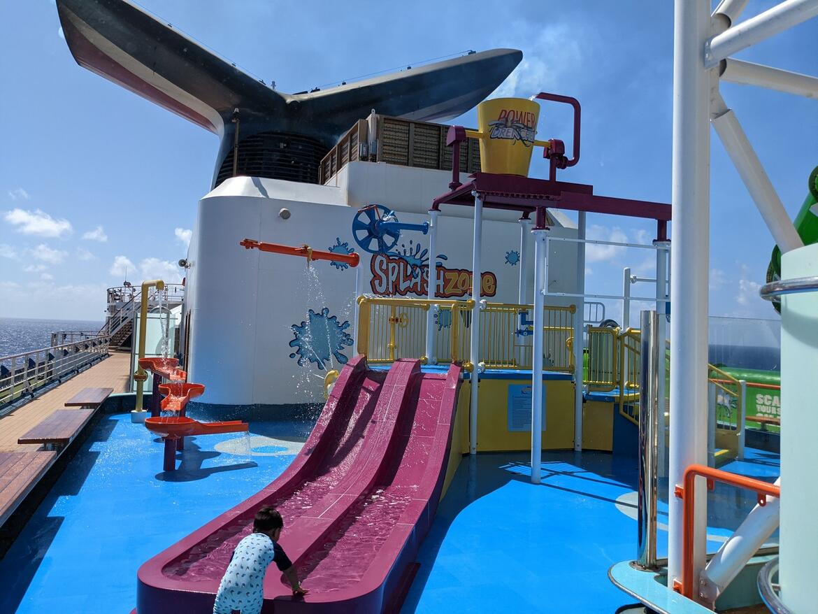 Splash zone on Carnival Pride