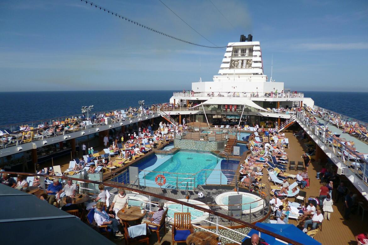 Cruise ship pool deck