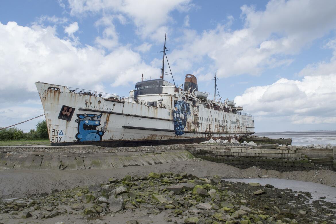 Abandoned cruise ship