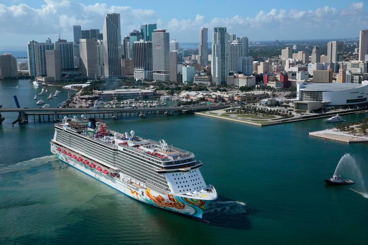 NCL Getaway aerial in Miami