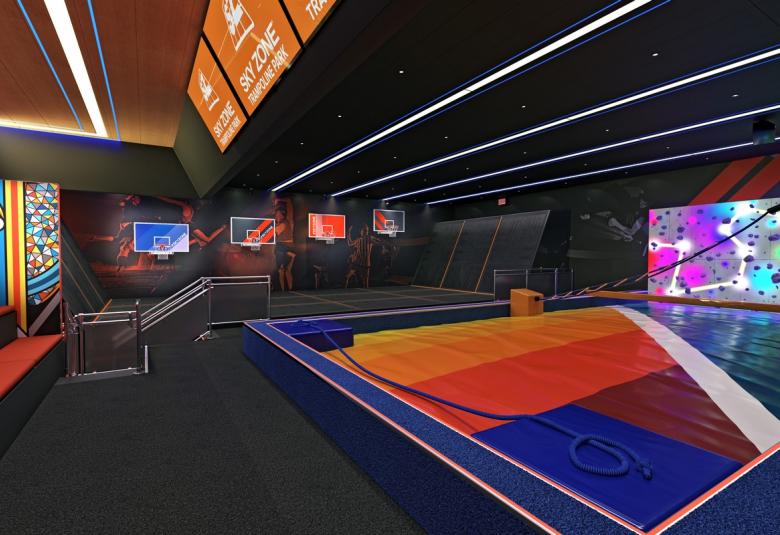 The first-ever Sky Zone trampoline park at sea aboard Carnival Panorama