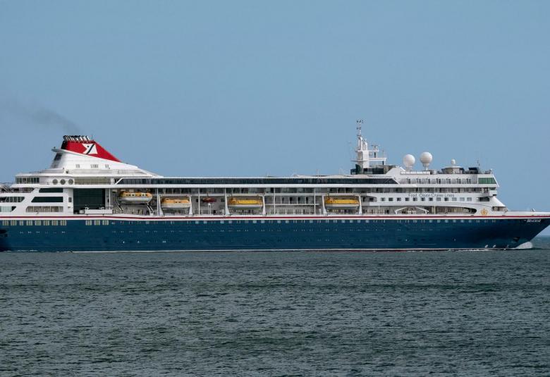 British cruise ship in limbo off coast of Bahamas after five people test positive for coronavirus