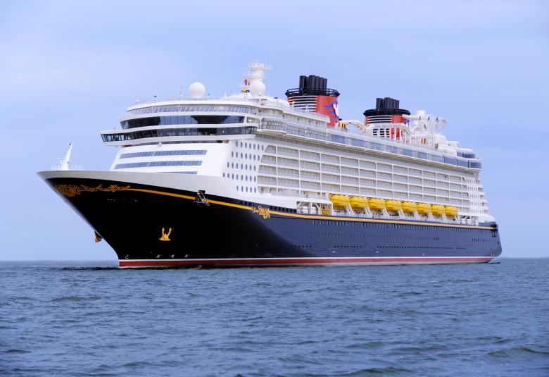 Disney cruise ship at sea