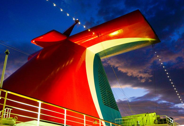 Carnival funnel at night