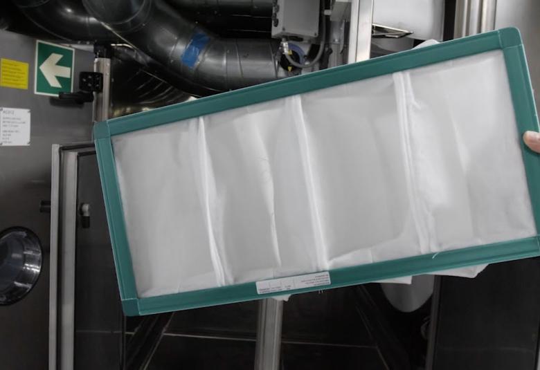 Air filter on a cruise ship