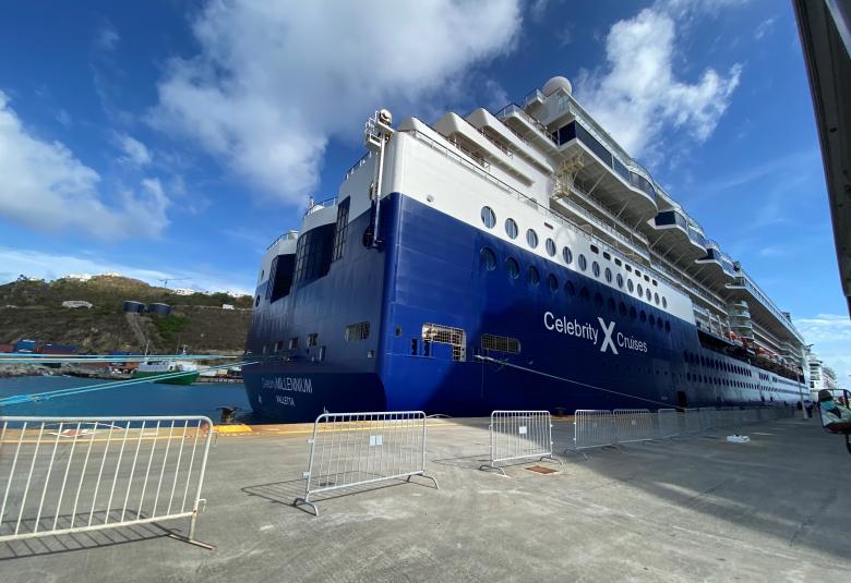 Celebrity Millennium docked in St. Maarten