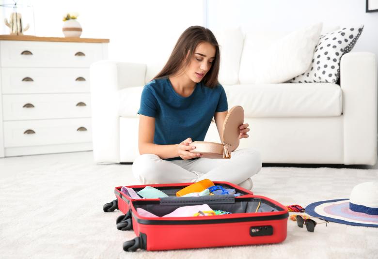 Woman packing