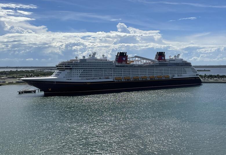 Disney Wish docked in Port Canaveral