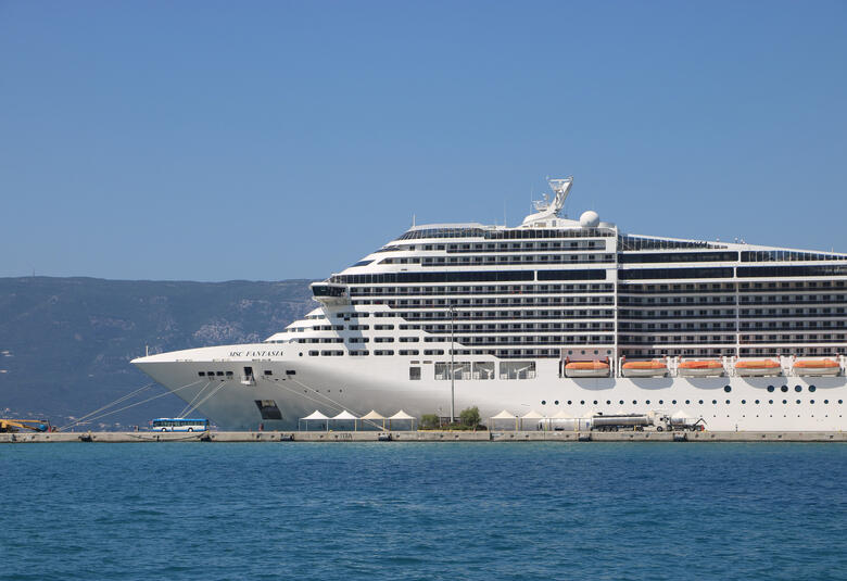 MSC Fantasia in Corfu