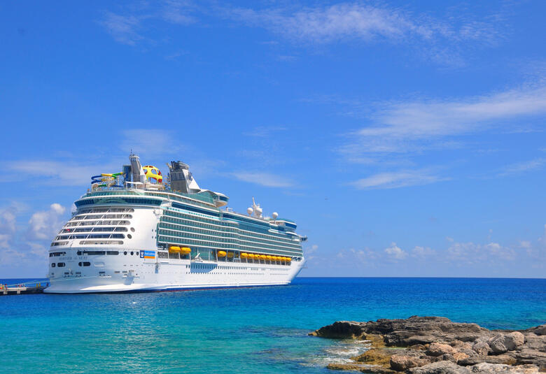 Mariner of the Seas docked in CocoCay