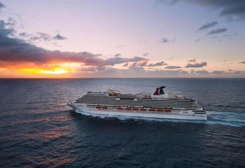 Carnival ship at sea