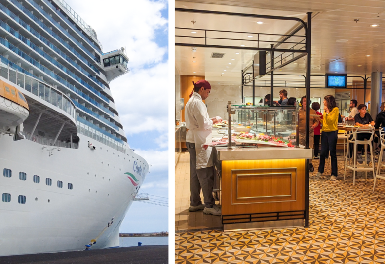 costa cruises buffet side by side image